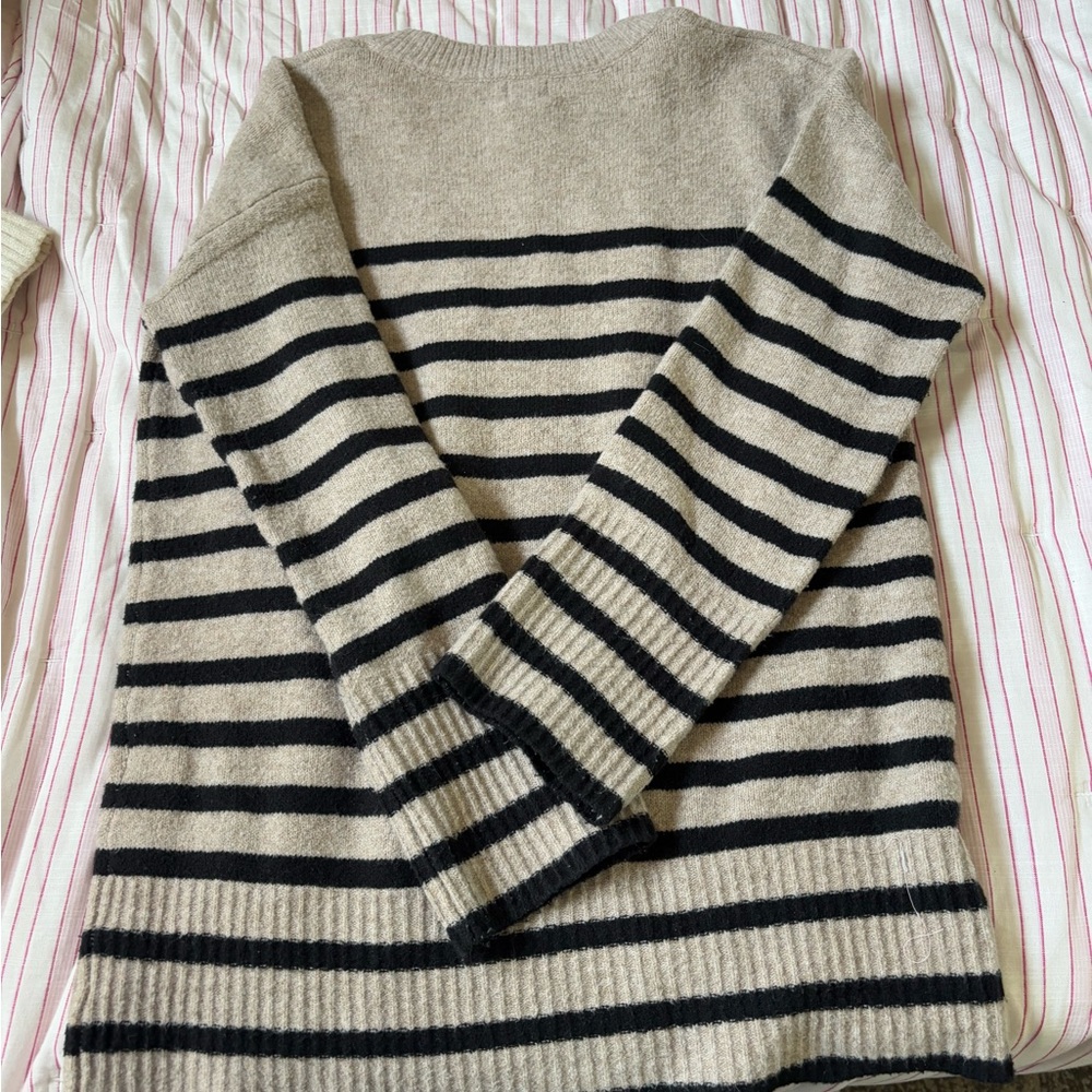 Striped Beige and Black Sweater